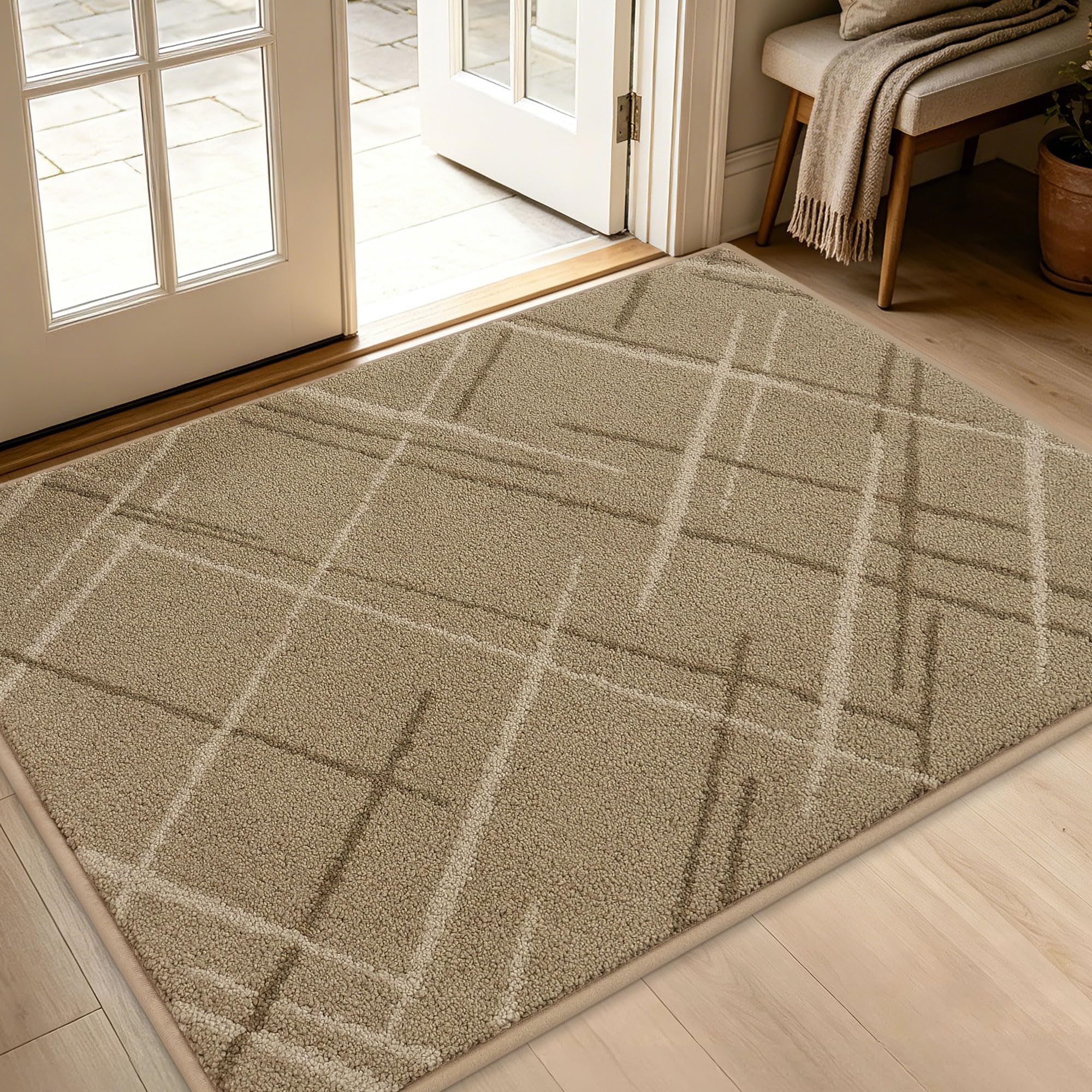 BEQHAUSE Blue Door Mat - Non-Slip Entryway Rug -27
