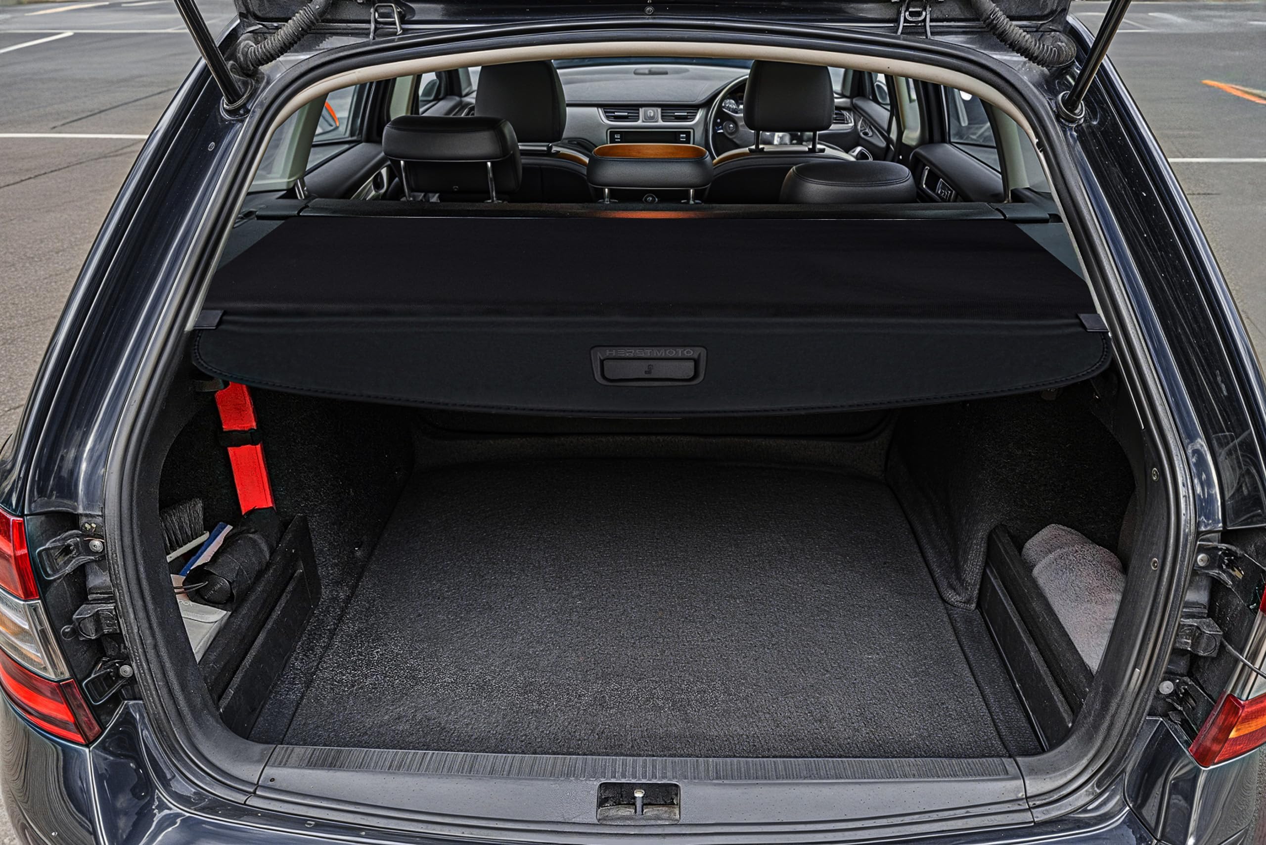 Kofferraumabdeckung Laderaumabdeckung mit Halterungen – Kofferraum Rollo Gepäckraumabdeckung passend für Skoda Octavia III 5E 2012-2020 Kombi 5E9867871B
