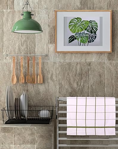 Miniatura 5 de MALLOWEX Juego de 4 paños de cocina de rizo de 16 x 26 pulgadas, paños de cocina súper suaves y absorbentes, trapos de cocina 100% algodón para