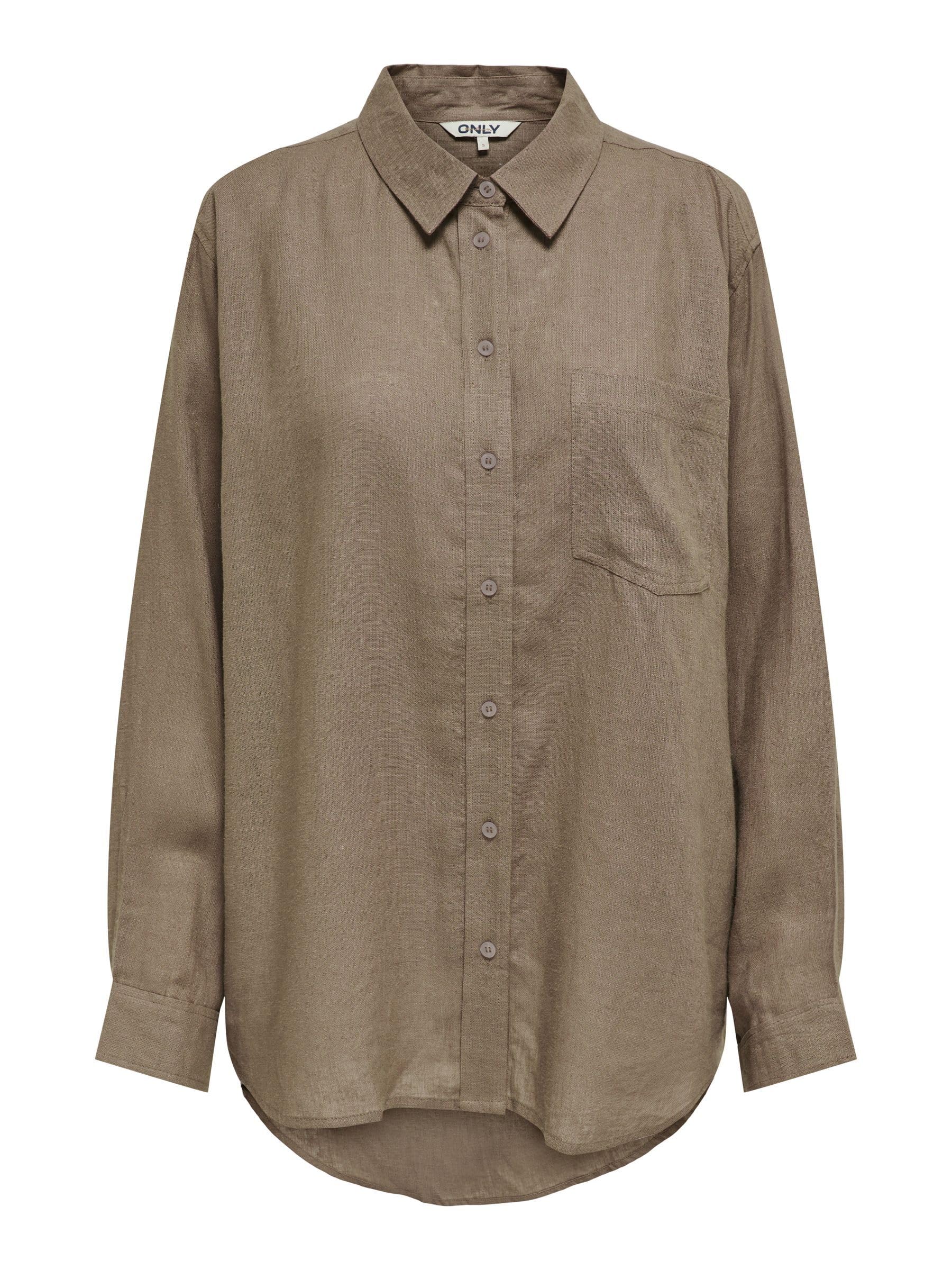 ONLY Female Hemd ONLBRUXELLES Leinen Hemd