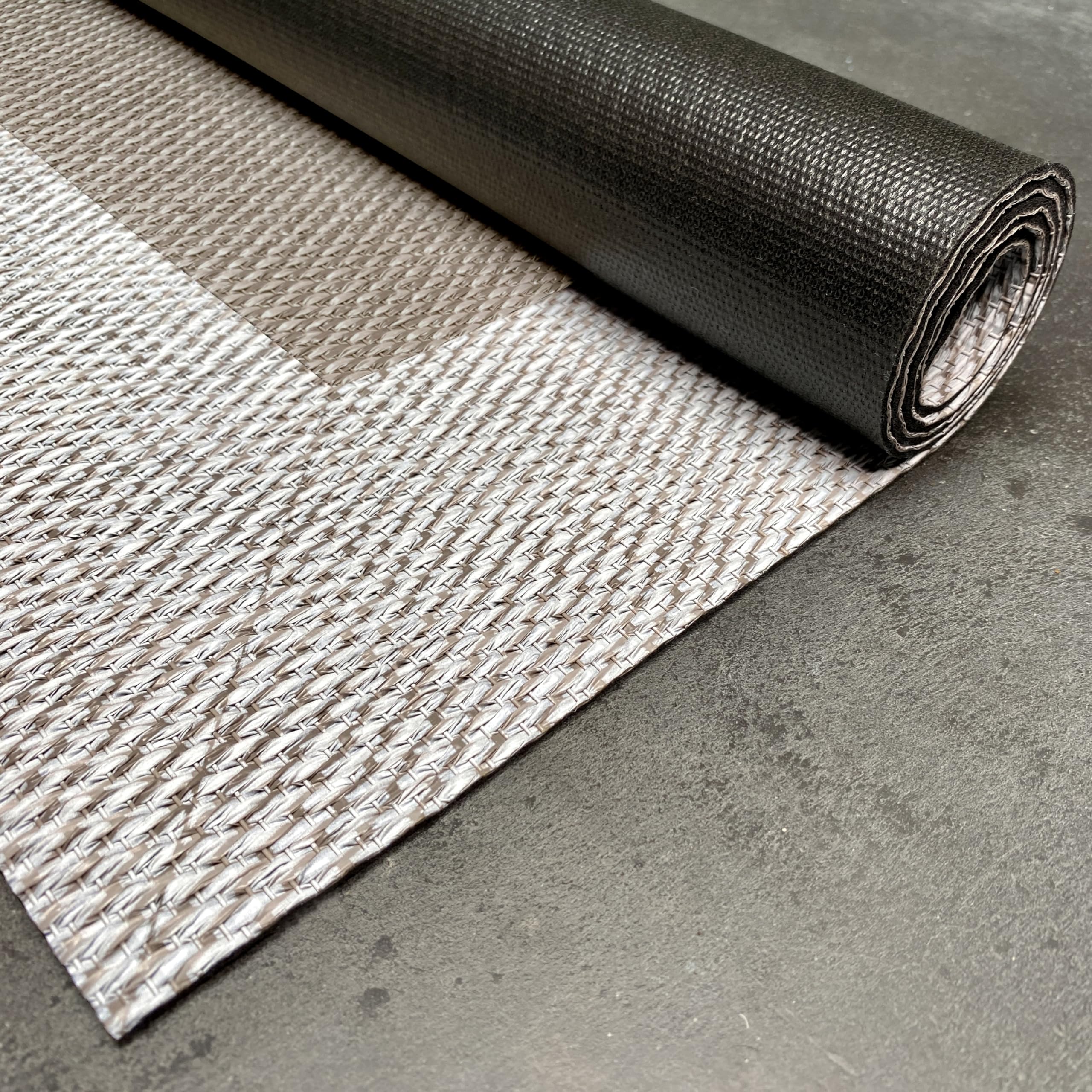 STORESDECO Alfombra vinilica de Tejido Trenzado Premium de Alta Gama Alfombras de habitacion Lavable Antideslizante y Resistente Salon baño hogar Cocina Pasillo Infantil Topo Blanco 160x230 cm