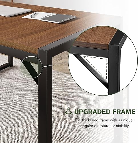 Miniatura 25 de IMUsee Juego de mesa de comedor de 3 piezas de 47.2 pulgadas para 4 con bancos, marco de metal resistente, comedor de cocina pequeño que ahorra