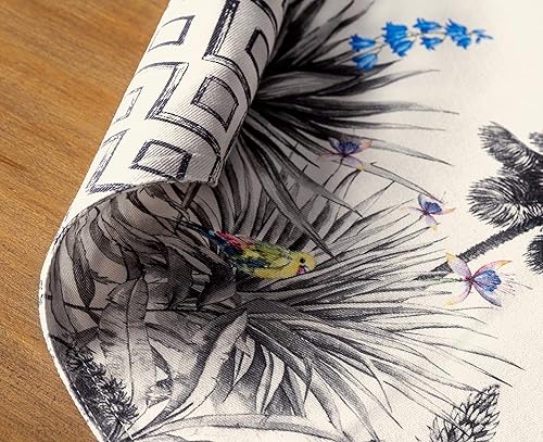 Miniatura 8 de Maison d' Hermine - Juego de 4 manteles individuales, 100 % algodón, decorativos y lavables, para regalar, cenas, comedor, fiestas de bufé,