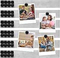 Vista 1 de TonGass Tira magnética con parte trasera adhesiva, tiras de acero inoxidable de 2 x 15 pulgadas, tiras magnéticas de metal para pared con 48 imanes