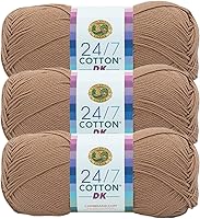 Vista 57 de Lion Brand Yarn 24/7 Cotton DK Yarn, Cameo