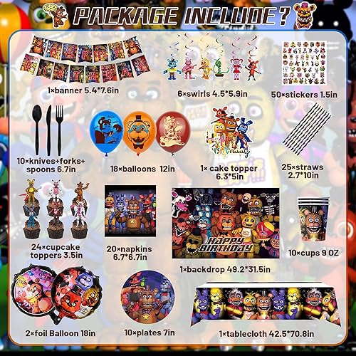 Miniatura 2 de Suministros para fiesta de cumpleaños con temática de juego, 199 piezas de decoraciones de fiesta para 10 niños, incluye pancarta, decoración de