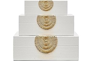 Faux Leather Decorative Boxes - Stackable, Modern and Aesthetic