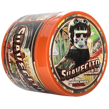 Suavecito Pomade Original Hold For Men 4 oz, 1 Pack - Medium Shine Water Based Wax Like Flake Free Hair Gel - Easy To Wash Out - All Day Hold For All Hairstyles - Amber Skies