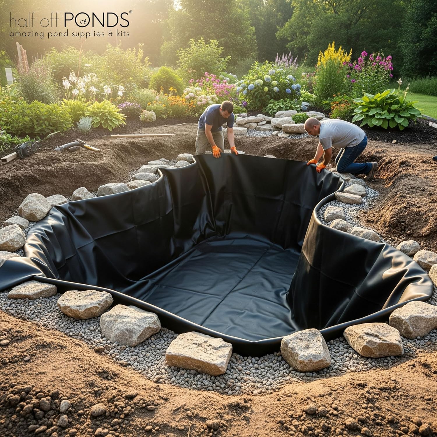 HALF OFF PONDS PVC Liner 10 ft. x 30 ft. - 20-Mil Pond Liner - HOPPVC10X30