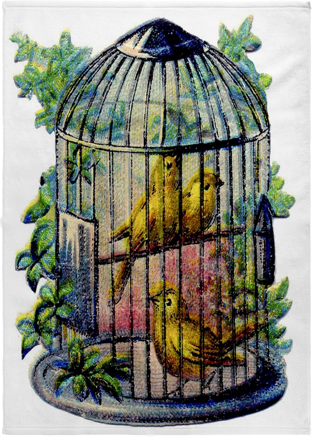 3dRose Victorian Bird Cage 22x30 Bath Hand Pool Towel