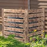 Yokaniwa Air Conditioner Fence Wood Composter Bin 3 Panels 36