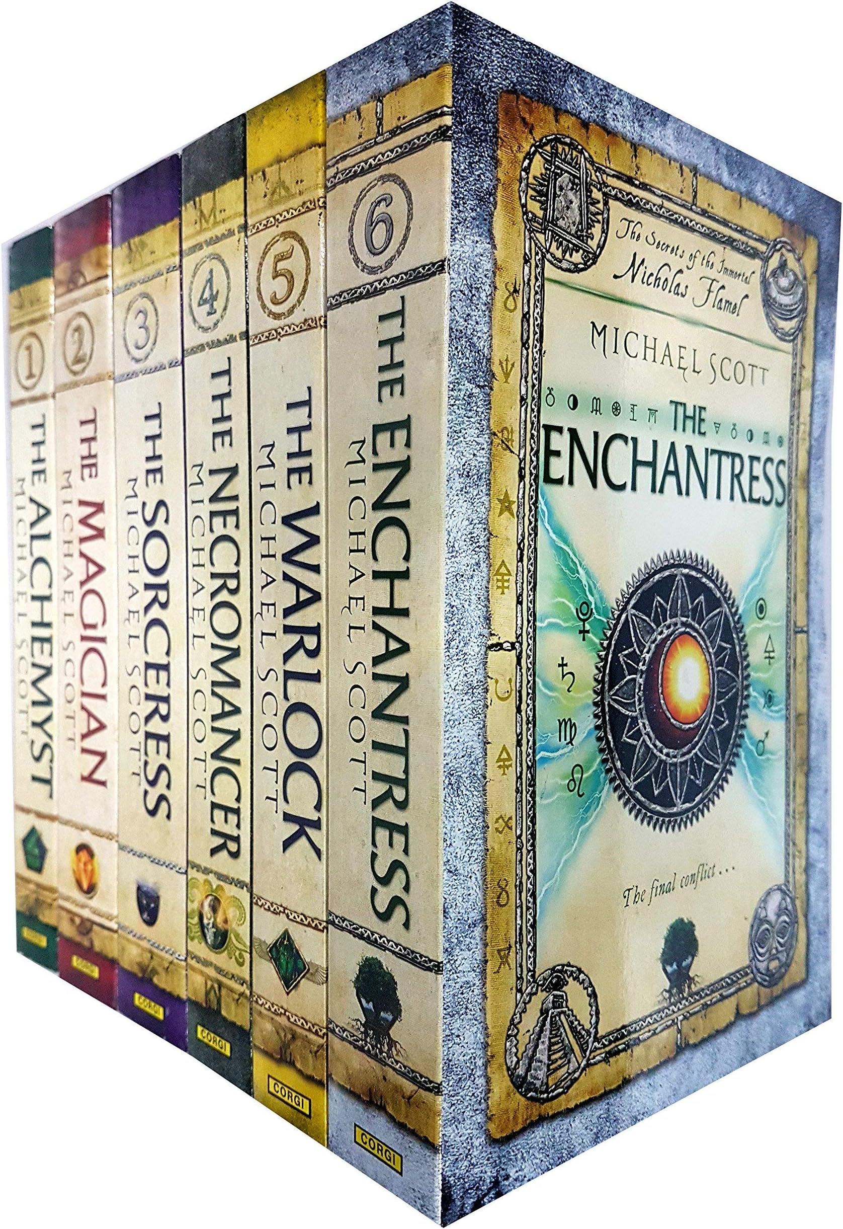 The Secrets Of The Immortal Nicholas Flamel 6 Books Collection Set By Michael Scott ( The Alchemyst, The Magician, The Sorceress, The Necromancer, The Warlock, The Enchantress)