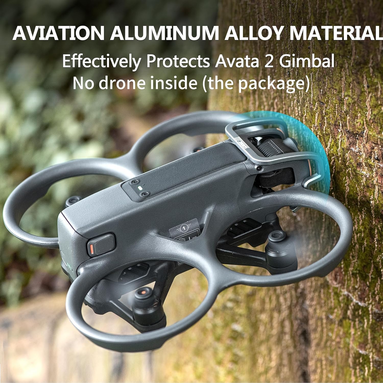 STARTRC Avata 2 Gimbal Bumper Guard for DJI Avata 2 FPV Drone Accessories Lens Safety Bumper PTZ Protect Bar Aluminum Alloy Camera Anti-Collision Protection Guard Bar, gray