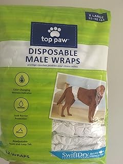 Top Paw Disposable Male Wrap Dog Diapers (X Large)