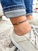 Vista 8 de Made by Nami Surfer Anklet with Snap Hook Clasp Waterproof & Adjustable Thin String Ankle Bracelets for Women and Men Handmade Jewelry for Beach and