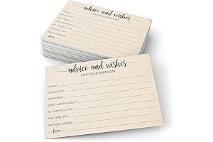 321Done Advice and Wishes Cards (Tan-Kraft) - The Perfect Touch for Memorable Birthdays