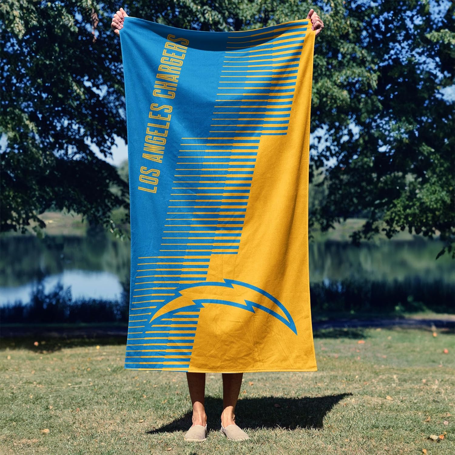 Northwest Los Angeles Charger NFL Progression Jacquard Beach Towel 36 x 72 Inches - Image 4