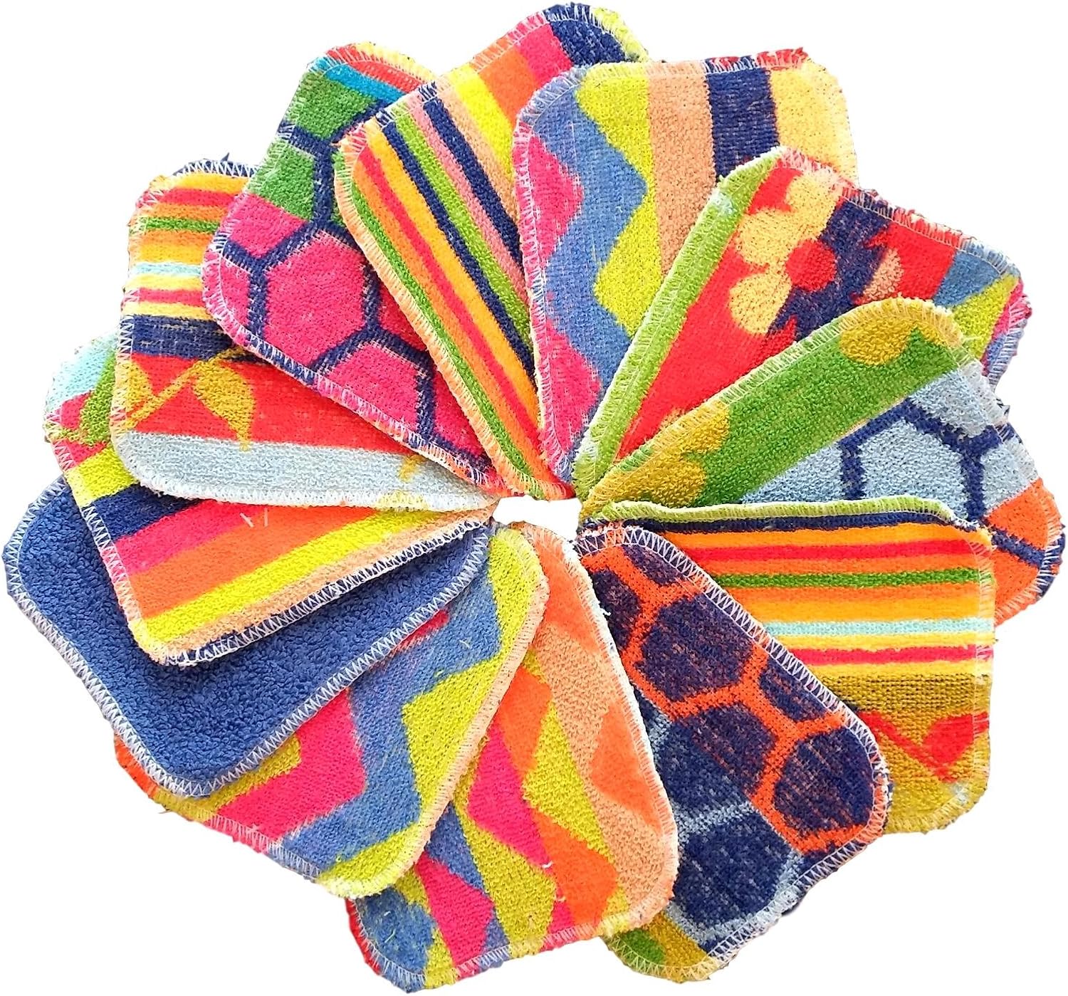 World's Best Flat Pot Scrubbers. Dishwasher Safe. Assorted Colors (12