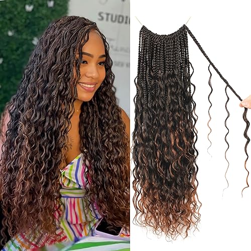 Goddess Box Braids Crochet Hair 18 inch Pure Protein Fiber
