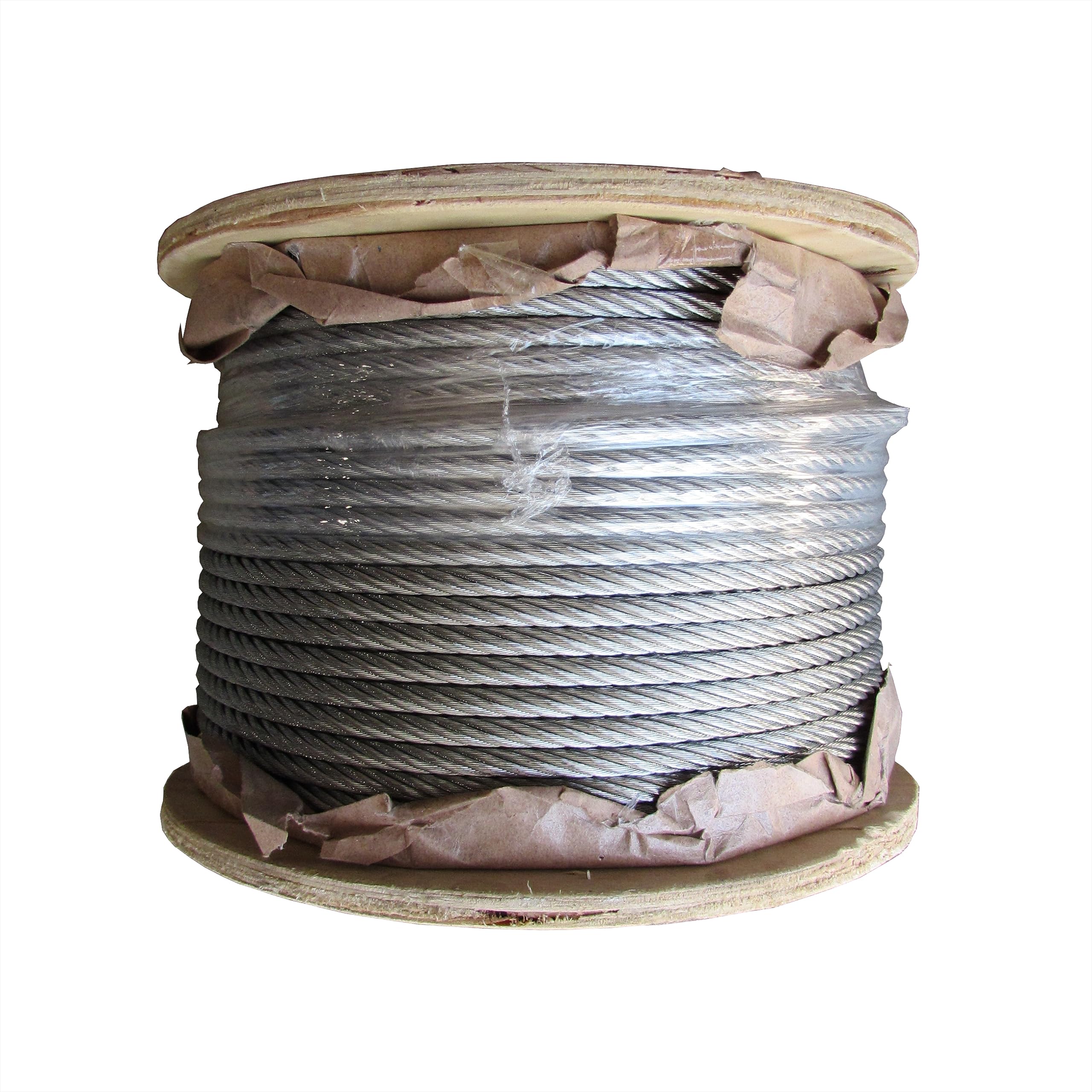 3/8" Steel Aircraft Cable 7x19 Hot-Dipped Galvanized Steel Wire Rope (250 Ft 3/8" 7x19 Cable, With 6 Cable Clamps - View #13