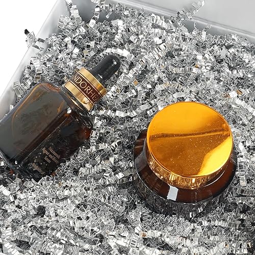 Miniatura 6 de Uptotop Relleno de papel de corte arrugado de 4 onzas para envolver regalos, cumpleaños, Navidad, Acción de Gracias, boda, día de la madre, plata