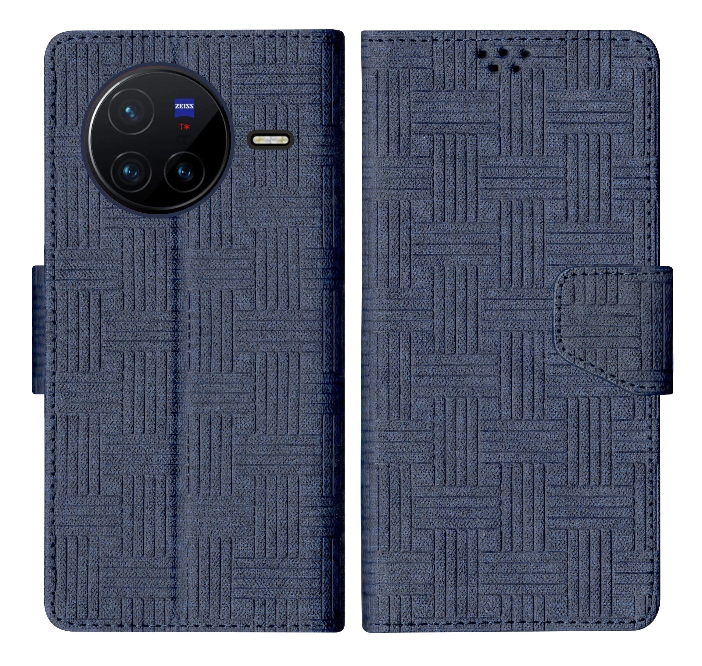 SBMS Vivo X80 5G Flip Cover Back Cover Case with Magnatic Closure | Inbuilt Stand | Card & Money Pocket (Mat Blue) (B0C9MTR73L) Amazon Price History, Amazon Price Tracker