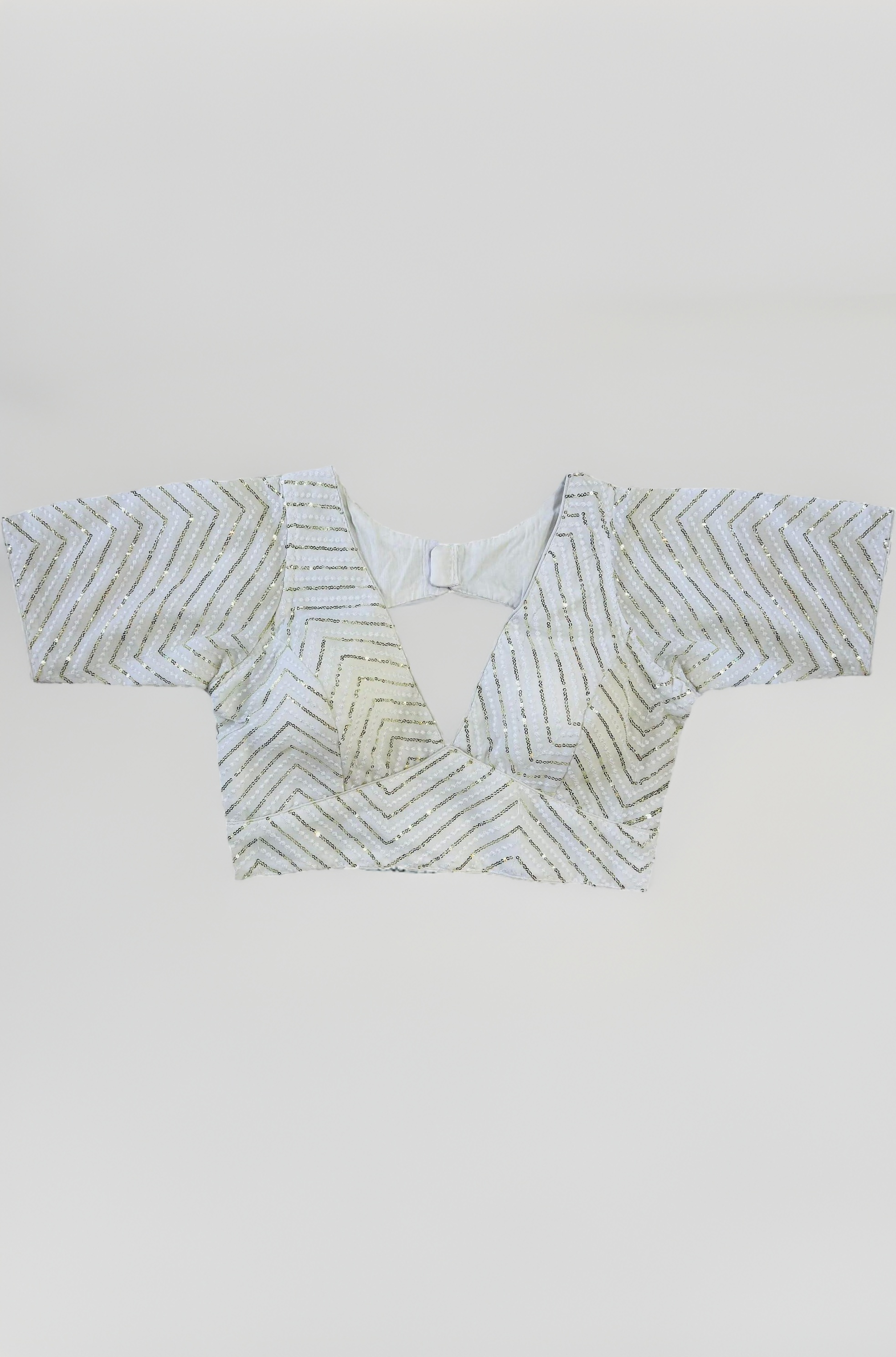 Pujia Mills Womens Fancy Readymade Ethnic wear Half Sleeve Sequins Saree Blouse sabyasachi Blouse for Women Saree and Lehenga Choli Bridal Blouse