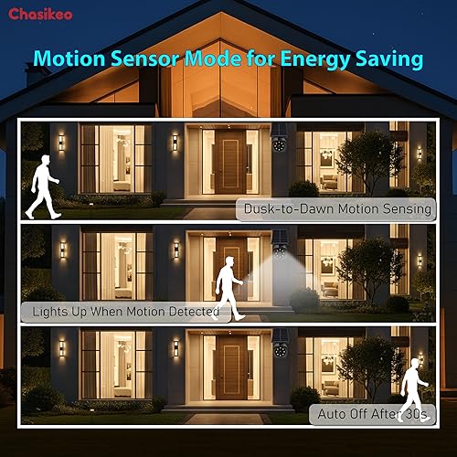 Miniatura 3 de Chaiskeo - Luces solares con sensor de movimiento para exteriores, luces de inundación de seguridad solar, foco LED alimentado por energía solar,