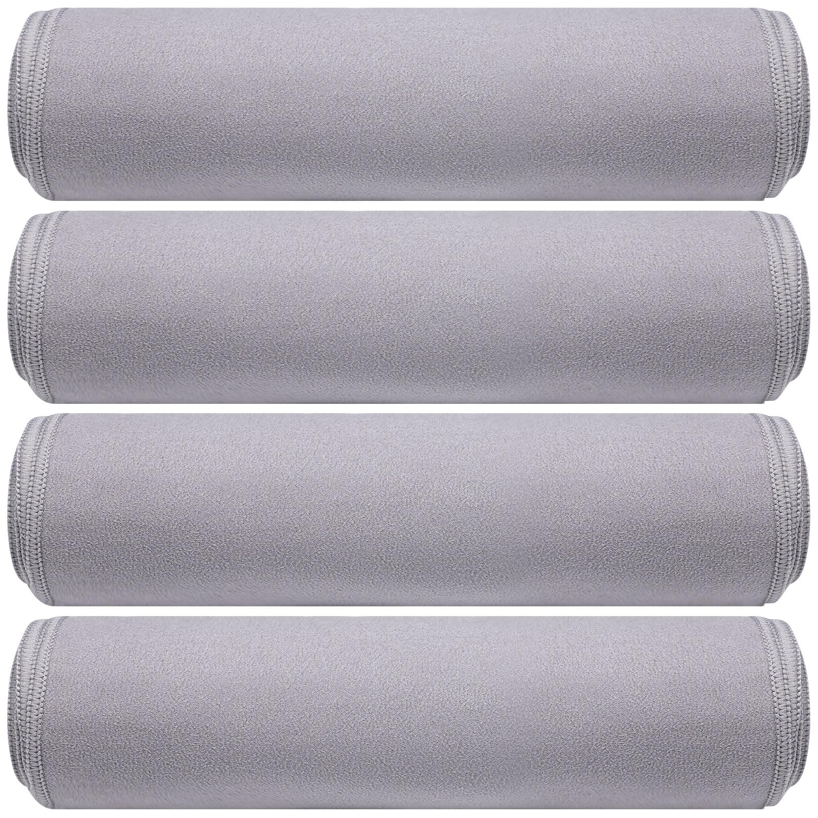 Breling 4 Pack 72" x 24" Hot Yoga Towel Non Slip Microfiber Yoga Mat Towel Sweat Absorbent Soft Hot Pilates Mat Towel Yoga Essentials for Hot Yoga Pilates Exercise (Light Grey)-image-20