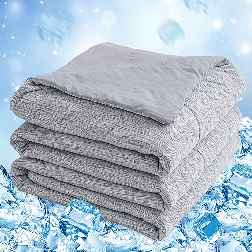 Miniatura 8 de CHOSHOME Edredón refrescante tamaño King, manta refrescante con fibra de enfriamiento Q-Max 0.45 Arc-Chill para personas que duermen con calor y