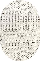 Vista 96 de nuLOOM 2x8 Alfombra de Área Blythe Marroquí, Negro y Blanco, Diseño Bohemio Desvanecido, Resistente a Manchas, Para Dormitorio, Comedor, Sala