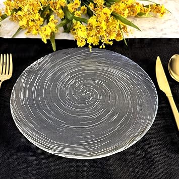VOLUTE Glass Dinner Plate Set