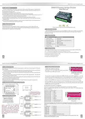 Miniatura 2 de Regulador de intensidad de alta potencia para 24 canales 3 ACH driver DMX512. Sin parpadeo. Señal del indicador DMX de 500Hz parpadea para la