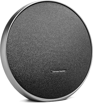 Harman Kardon Onyx Studio 9 - Portable Bluetooth Speaker Bundle - Self-Tuning, Built-in Battery, USB Charging, Aluminum Handle + Aux Cable + Cleaning Cloth, Wireless Home & Outdoor Speaker
