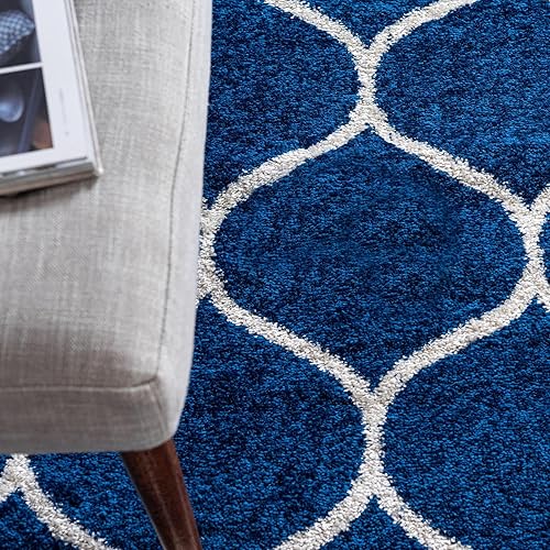 Miniatura 471 de Rugs.com Lattice Frieze Collection Alfombra – 4 x 6 pies, alfombra mediana negra perfecta para salas de estar, comedores grandes, planos abiertos