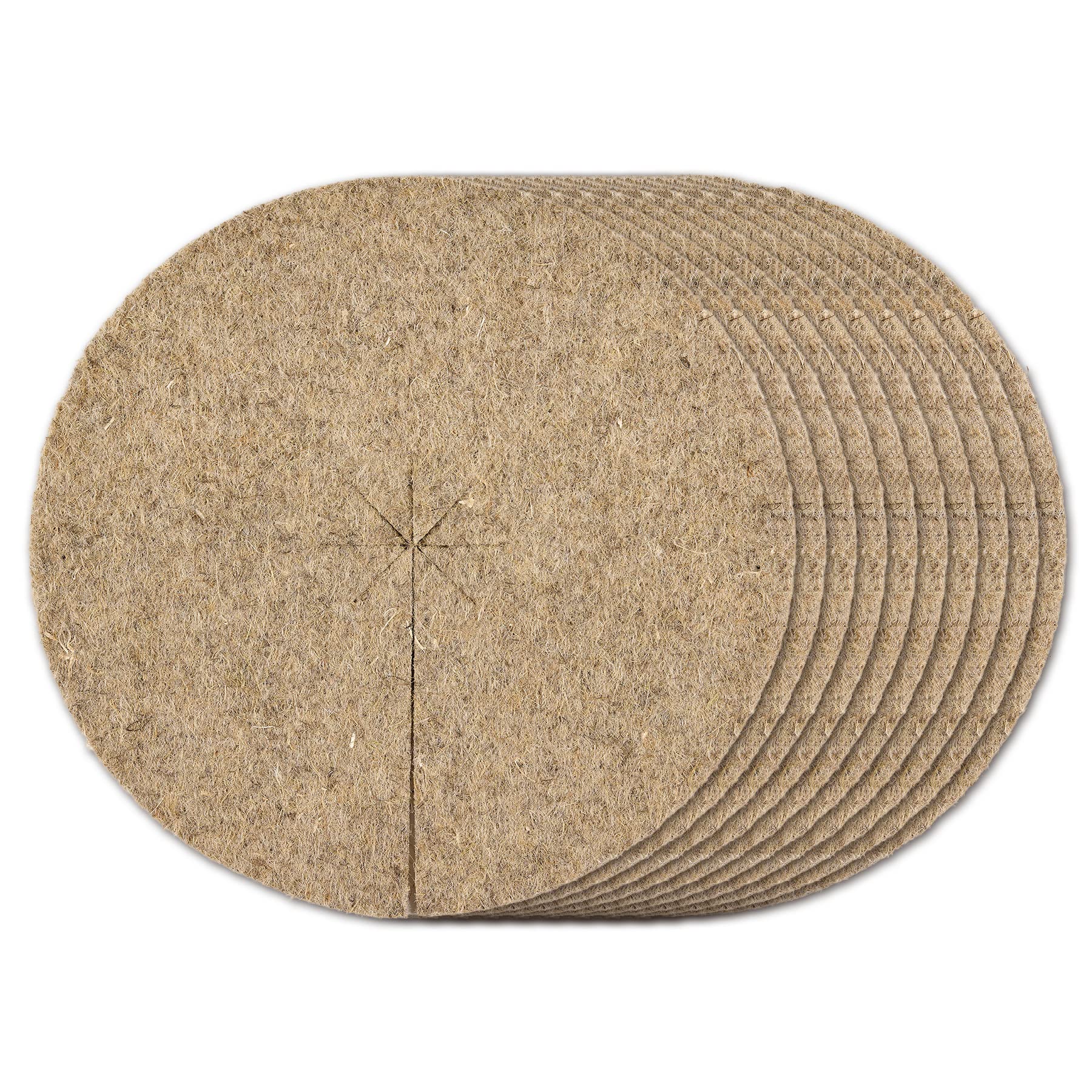 La Cordeline 10 Disques Paillage Naturel 30cm Chanvre 600g/m Protection Plante Mauvaises Herbes Froid Marron