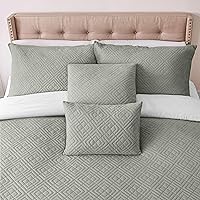 Vista 6 de Clara Clark Edredones Tamaño King - Juego de Cubrecama Colcha para Todas las Estaciones, Tejido Pinsonic Ropa de Cama Ligera - Juego de Edredón King