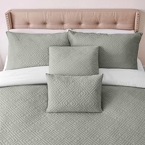 Miniatura 6 de Clara Clark Edredones Tamaño King - Juego de Cubrecama Colcha para Todas las Estaciones, Tejido Pinsonic Ropa de Cama Ligera - Juego de Edredón King