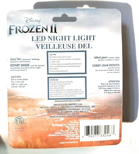 Miniatura 3 de Greenbrier International Disney Frozen II - Luz nocturna LED de plástico, con Elsa y Anna, edición Enchanted Forrest