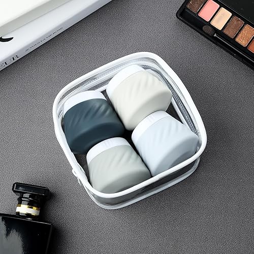 Vista 58 de Gemice Recipientes de viaje para artículos de aseo personal, tarros de crema de silicona aprobados por la TSA, tamaño de viaje con bolsa