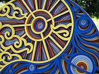 Vista 5 de Decoración de pared para el hogar, Yin Yang Corte láser multicapa tallado elegante mandala de madera para colgar, paneles MDF para decoración, obras