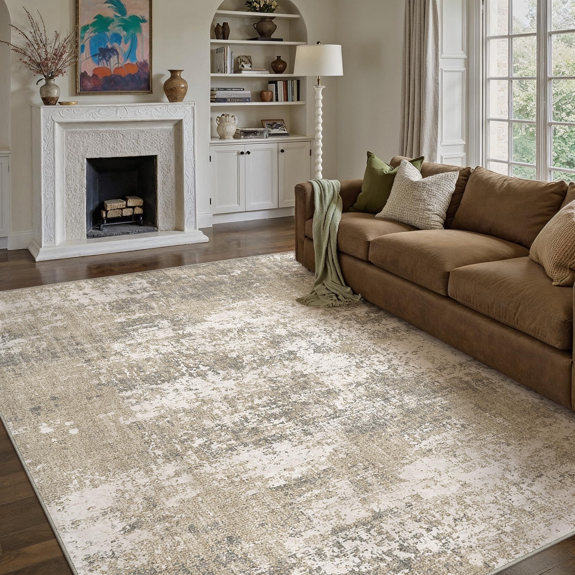 PET 夏迹 ダイカット加工 6cm×6m 200cm/loop Amazon.com: PureCozy Beige Area Rug 6x9 Machine Washable Modern