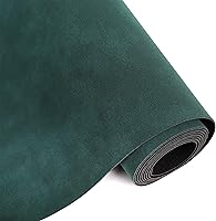 Vista 6 de Funcolor Rollo de Cuero Sintético Esmerilado: Tela de Gamuza Sintética Suave Marrón de 12x52 Pulgadas, Lámina de Cuero Sintético Sólido para Coser