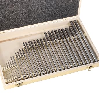 29-Piece HSS Chucking Reamer Set 1/16" to 1/2" by 1/64", Precision Machine Reamer Kit with Straight Flute & Shank, Right Hand Cut, Anti-Damage Storage Case for Drill Presses