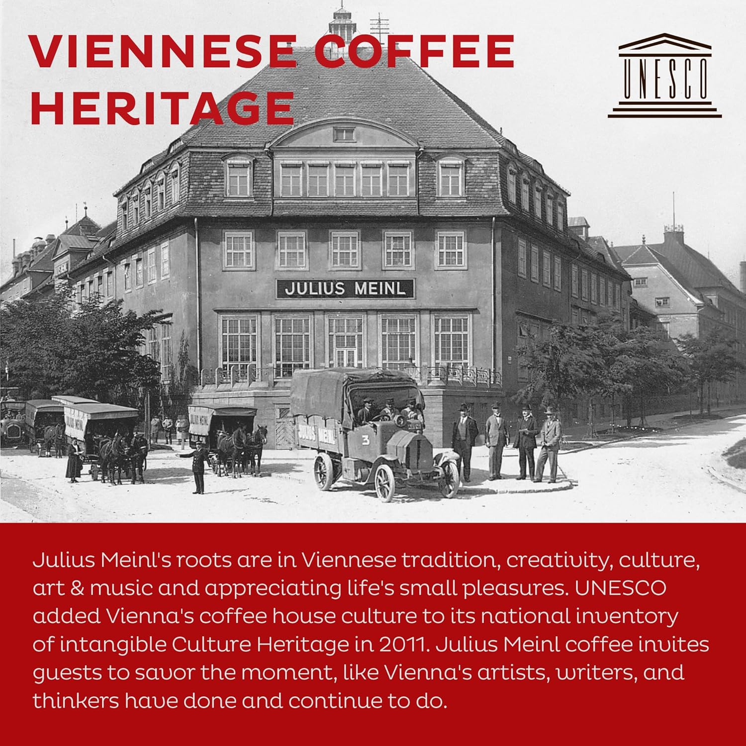 Julius Meinl: Jubilaum Blend, Genuine Viennese Medium Roast Coffee Beans, 500g / 17.6oz (3)