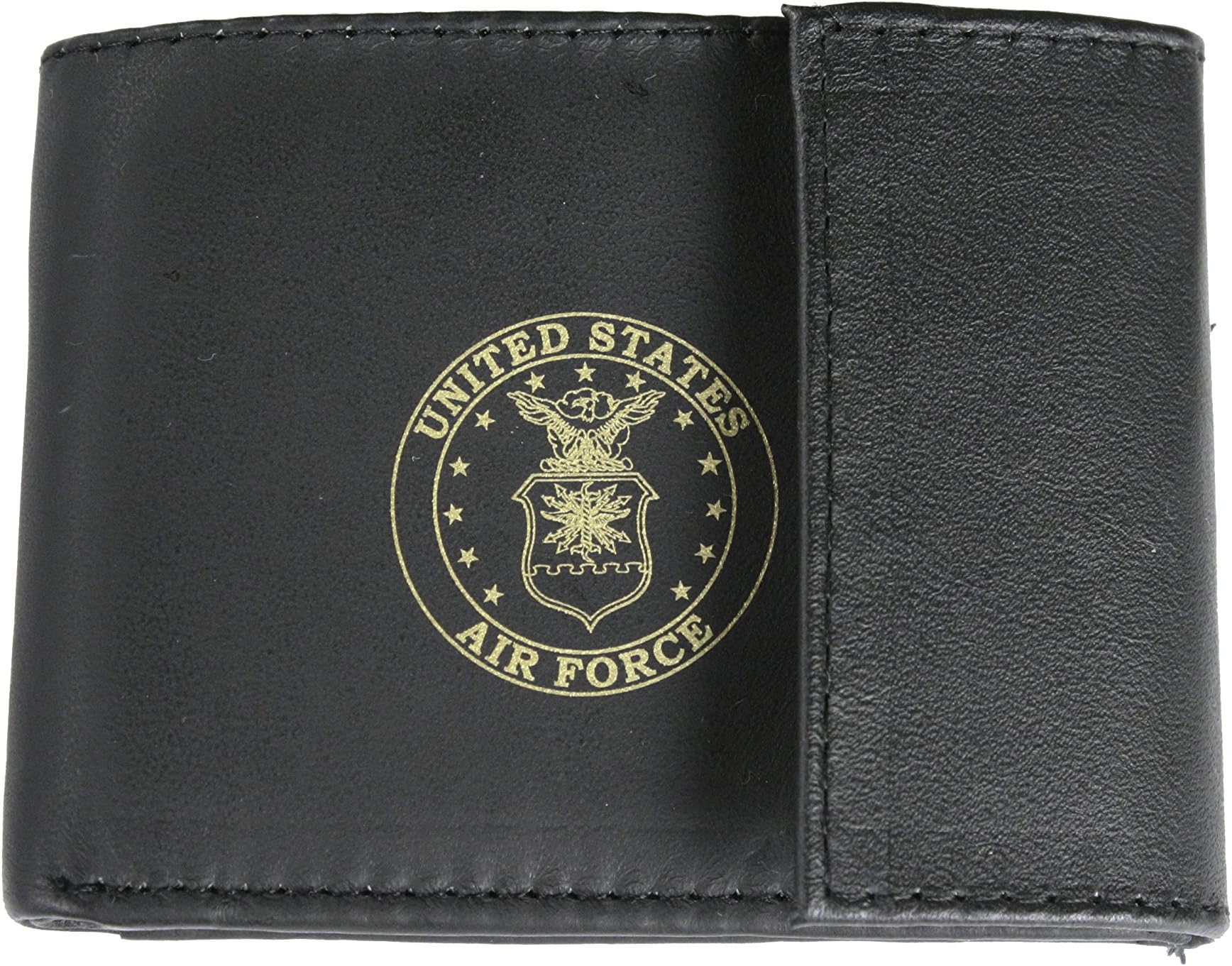 Atrevida Men's Air Force Emblem Leather Wallet Black