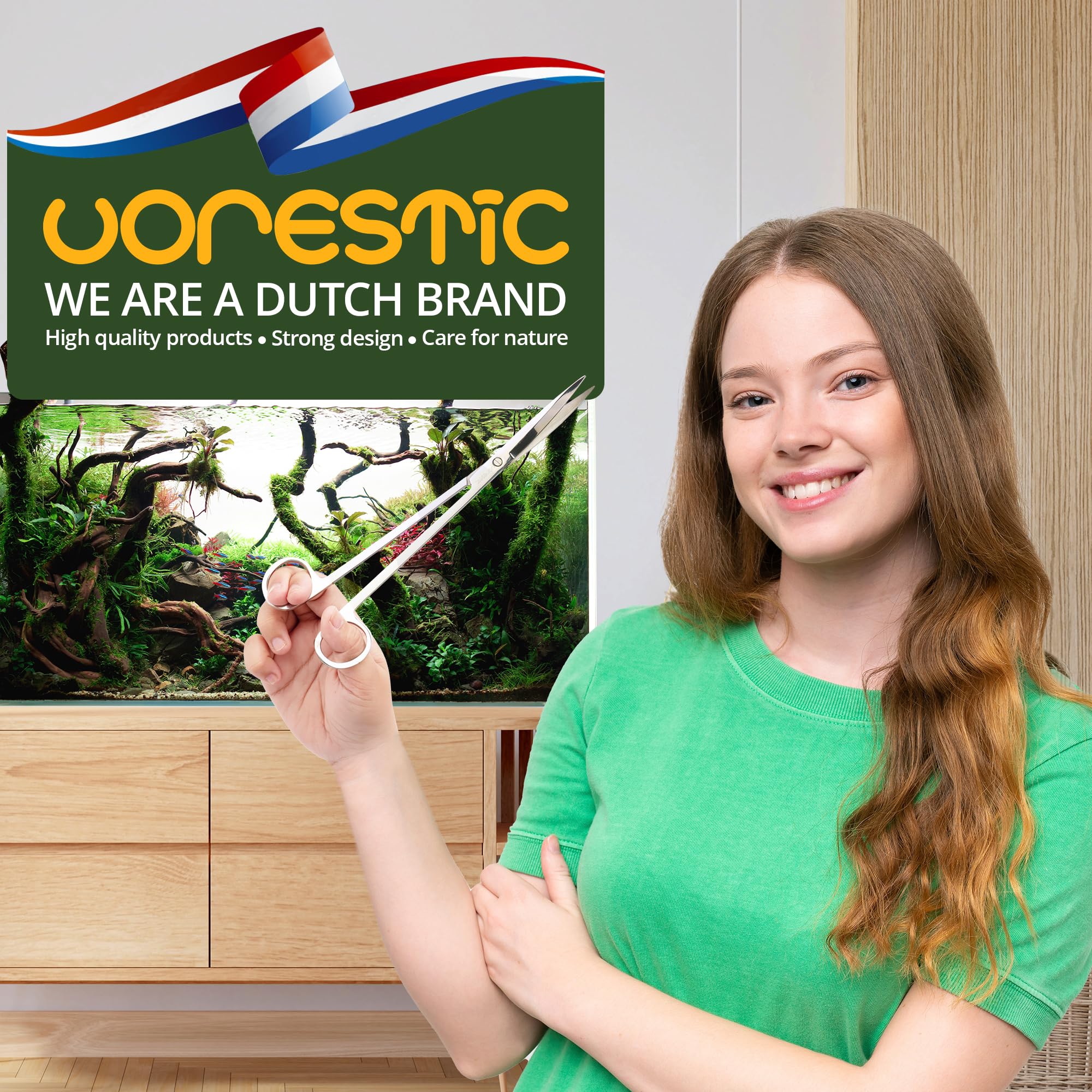 VORSTIC 4 in 1 Accessori per Acquario, Forbici, Pinze, Spatola