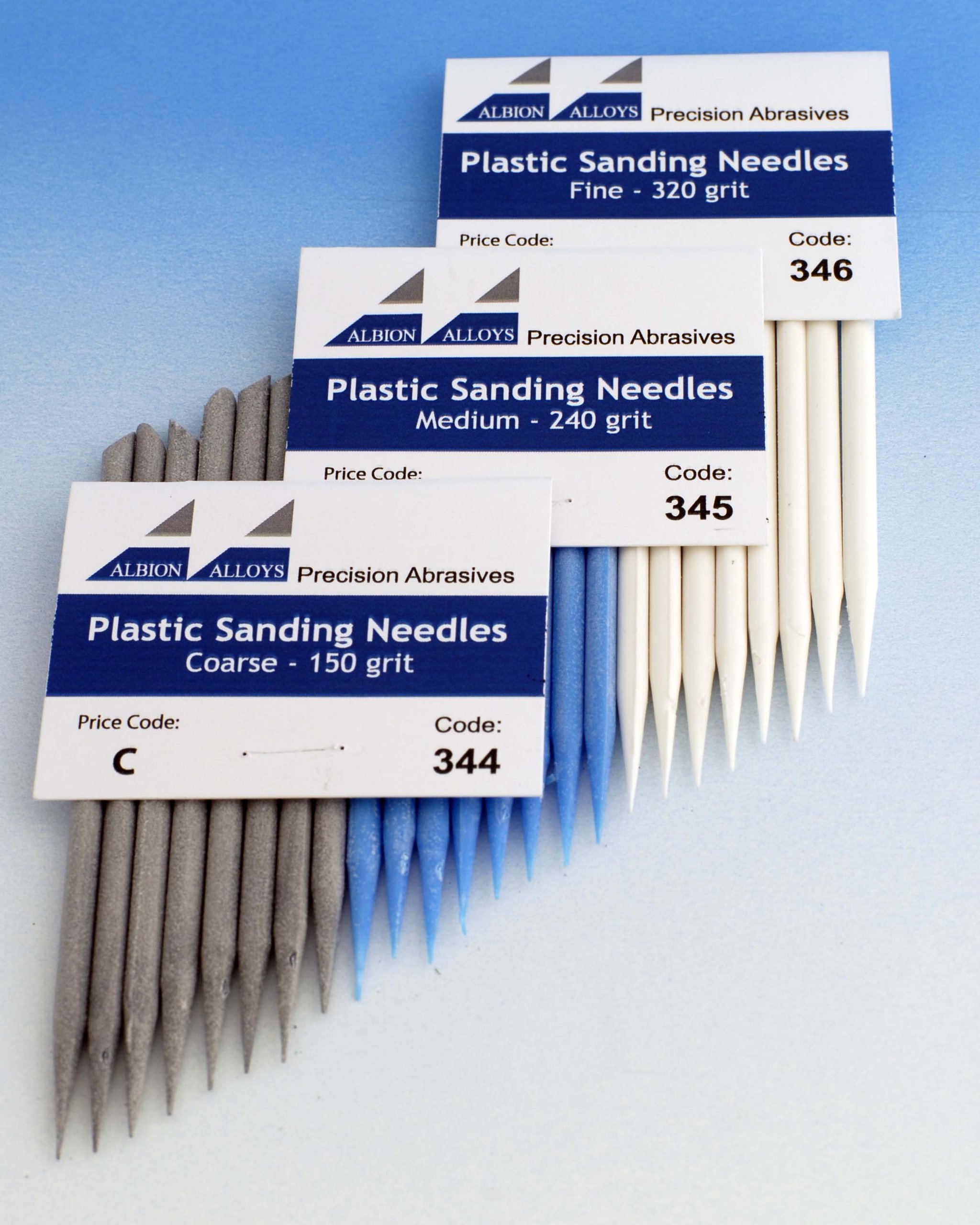Albion Alloys Fine - 320 Grit Sanding Needles (8) # 346