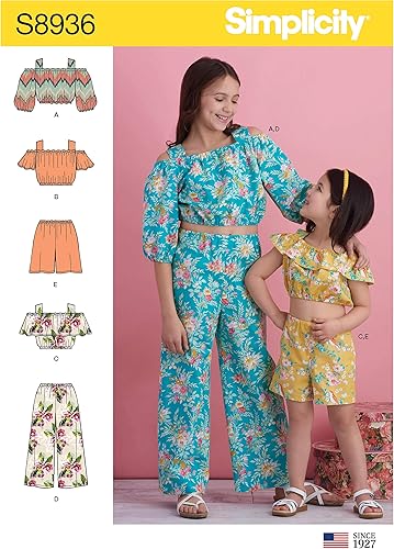Miniatura 2 de Simplicity R10193  S8936 - Patrones de costura para pantalones y pantalones cortos para niños y niñas, talla 3-4-5-6)