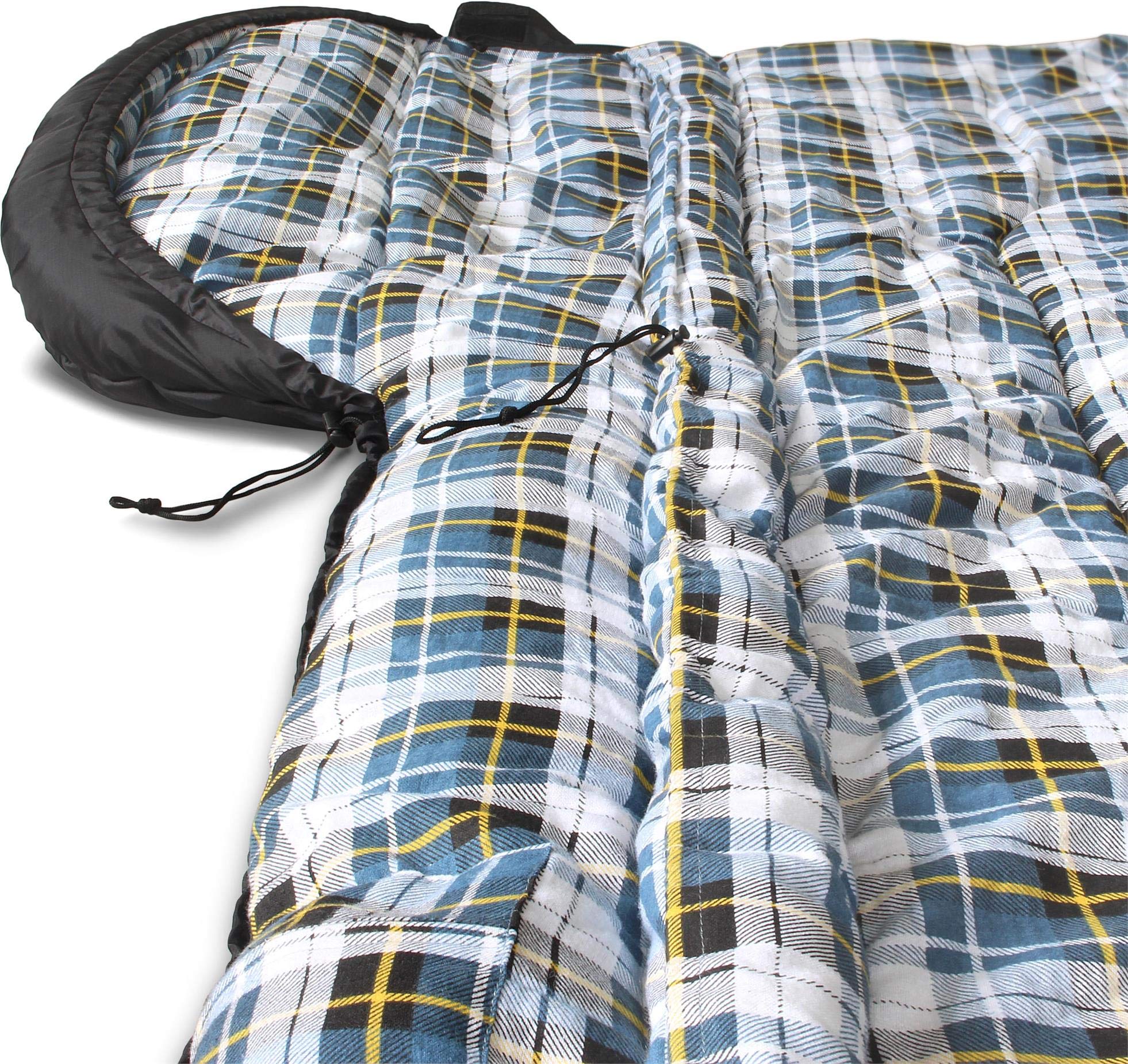 normani 4-in-1-Funktion Extrem Outdoor Schlafsack 'Antarctica' aus Nylon Rip-Stop mit 500 + 250 g/m² Hollow Fiber Füllung 220 x 90 cm